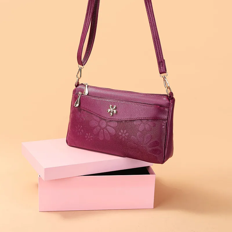 Borsa a tracolla in pelle PU con stampa vintage Yogodlns, da donna, con tracolla multitasche, per cellulare e borsetta_voghion.com