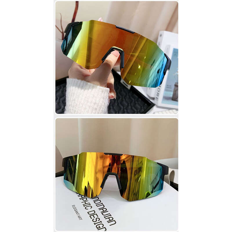 【 Tasso di recensione positiva del 90% 】 Occhiali da equitazione colorati professionali per bici antivento sci corsa integrati resistenti ai raggi UV_voghion.com