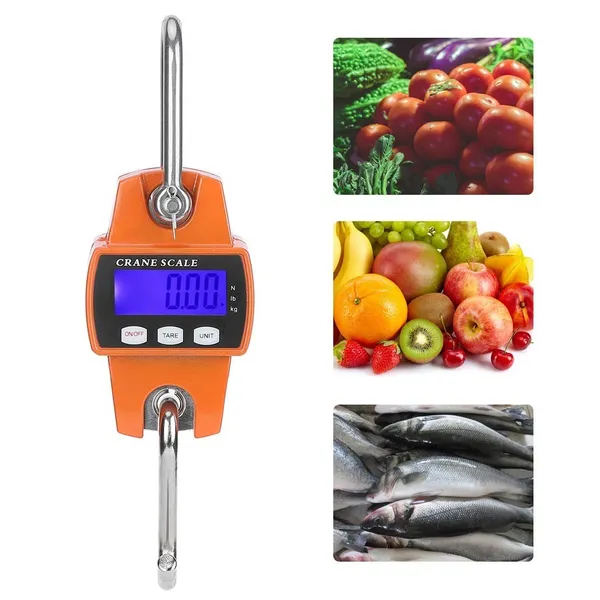 Bilancia digitale a sospensione per pesare fino a 300 kg, con funzione di misurazione della tensione e per uso sportivo._voghion.com