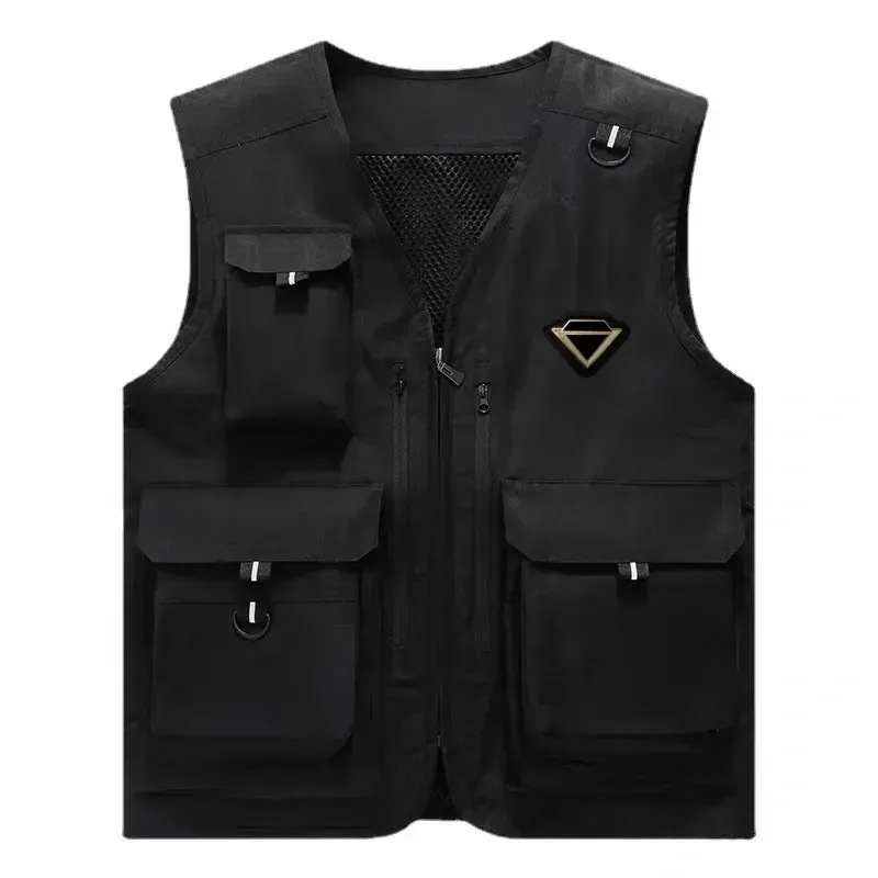 Herren Ves Designer Oberbekleidung Sommer Outdoor Freizeit Multi Pocket Versaile Dünn Sweehear V-Ausschnitt Vess Mode_voghion.com