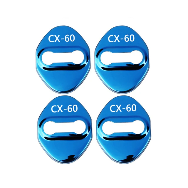 4 piezas de cubierta protectora de cerradura de puerta de coche para caja de acero inoxidable para CX-60 CX60 CX-50 CX50 2022 2023 insignias accesorios de automóvil_voghion.com
