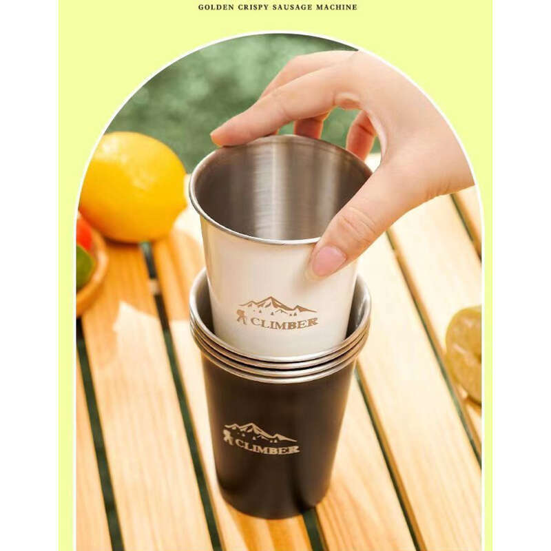 【 8603 People Reviews 】 Outdoor Camping Picnic Portable 304 Stainless Steel Water Cup, New Coffee Juice High Aesthetic_voghion.com