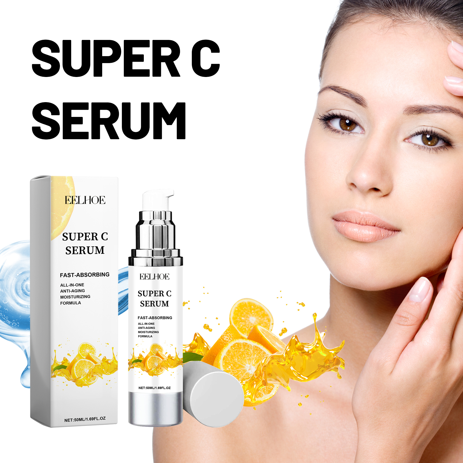 EELHOE Super C Serum, Refresh The White Skin Hydrating Moisture Soft Delicate Skin Essence_voghion.com
