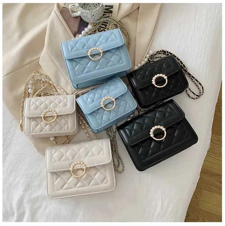 Borsa a spalla e tracolla elegante da donna con catena di perle_voghion.com
