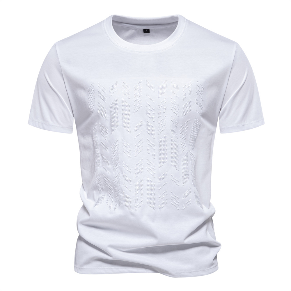 Slim Fit Men's T-shirt With Embroidery Premium Quality Summer_voghion.com