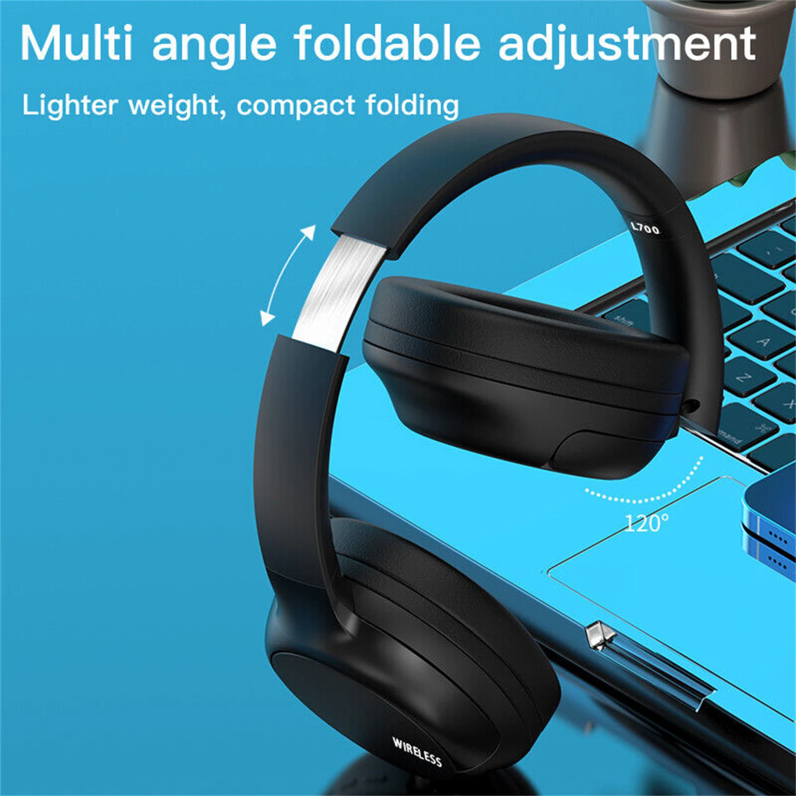 Bluetooth Over Ear Wireless Headphones Noise Cancelling With Microphone_voghion.com