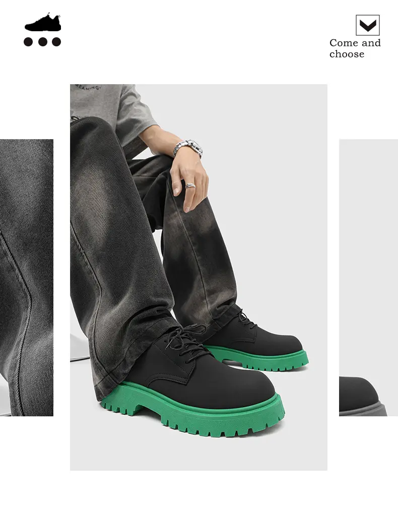CMY Niche Thick-soled Heightening Tooling Martin Boots Men's Shoes_voghion.com