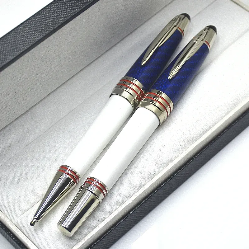 Grousshandel Héichqualitativ John F. Kennedy Schwaarz Kuelefaser Rollerball Kugelschreiwer Füllfedern Schreifbüro Schoulmaterial mat JFK Seriennummer_voghion.com