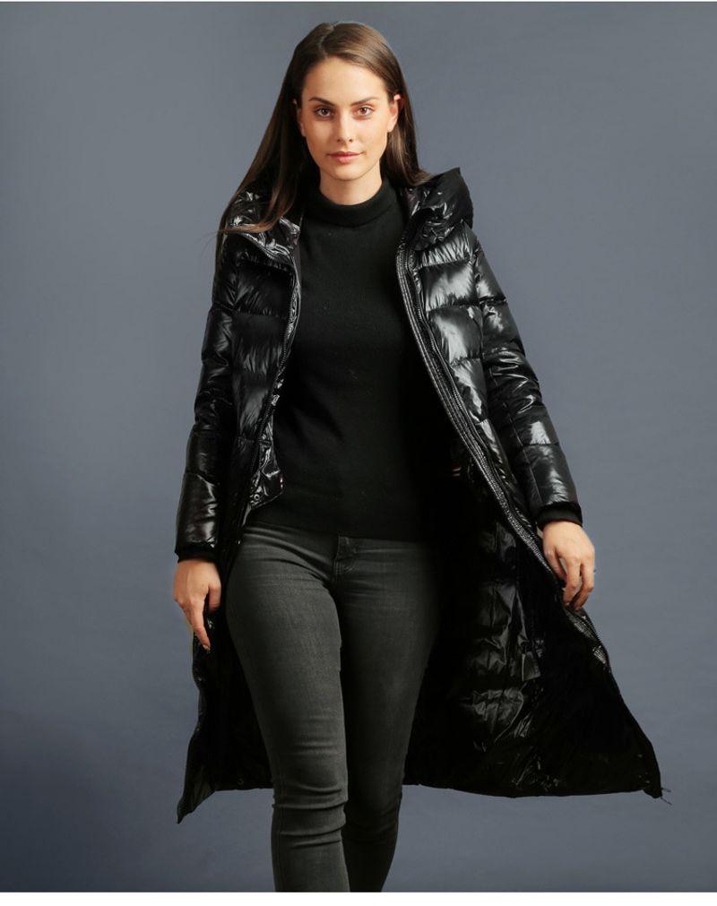 Euroopas ja Ameerika Ühendriikides uus naiste 2024. aasta pikk kapuutsiga paksendatud valge pardi must populaarne sulejope_voghion.com