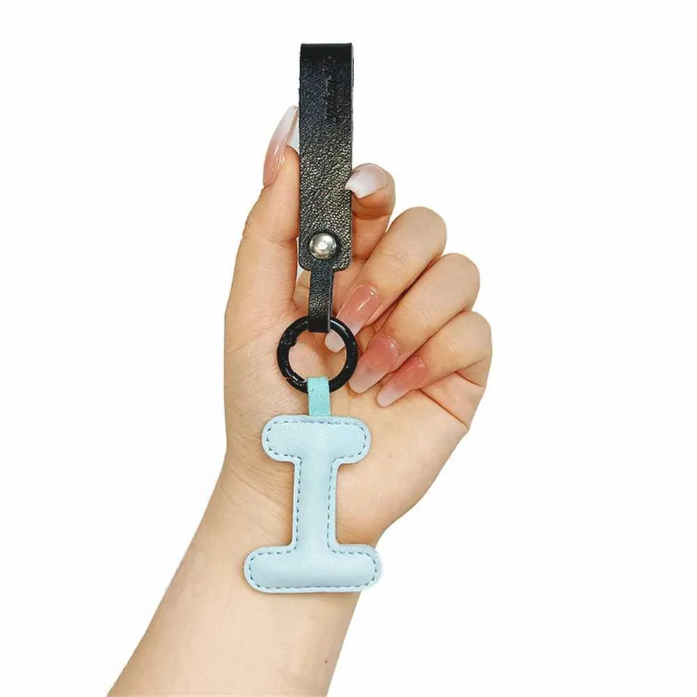 Creative leather English letter keychain pendant decoration phone bag accessories gift Y241121_voghion.com