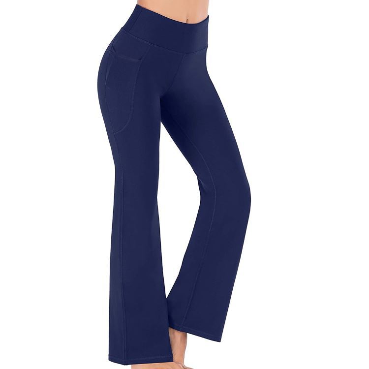 Kadın Yüksek Bel Geniş Paça Pantolon Modası ve Popüler Yoga Geniş Paça Pantolonu_voghion.com