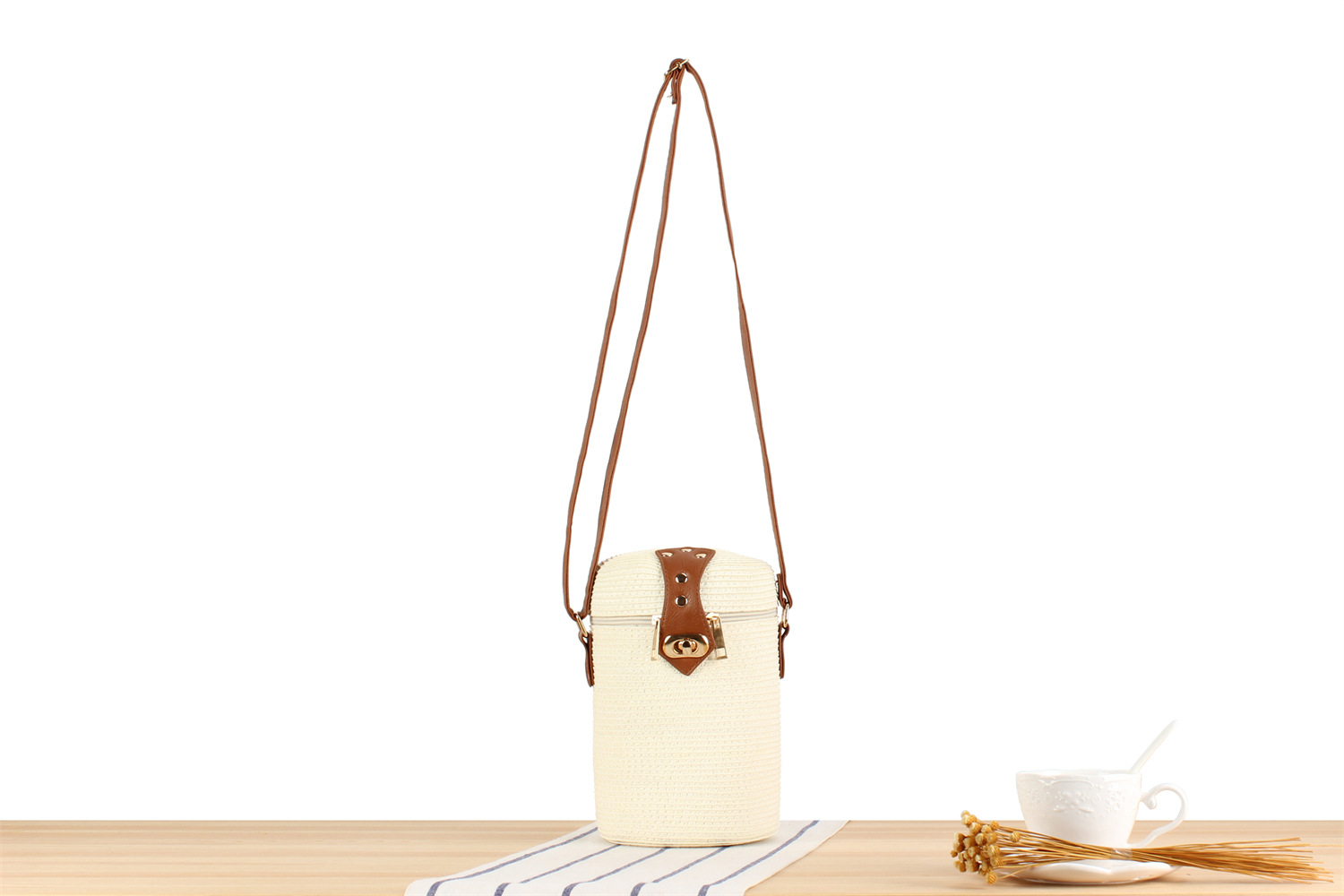 Damenmode Einzel-Schulter-Strohtasche pastoralen Stil Strandtasche_voghion.com