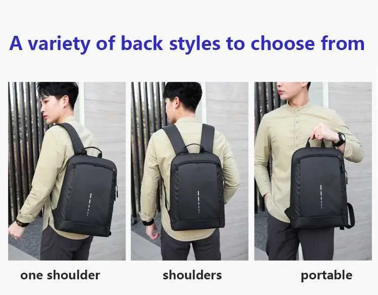 Sac à dos ultra léger et imperméable pour homme, sac à dos élégant pour ordinateur portable 15,6 pouces C241011C241011_voghion.com
