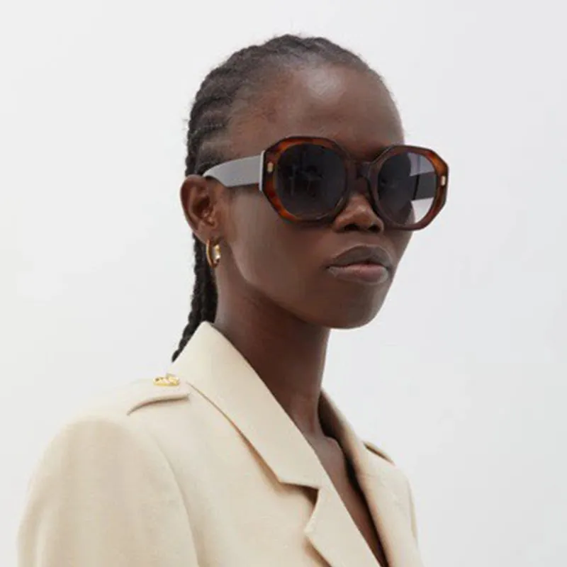 Damen Sonnenbrille Aus Acetat Im Patchwork Schildpatt Design_voghion.com
