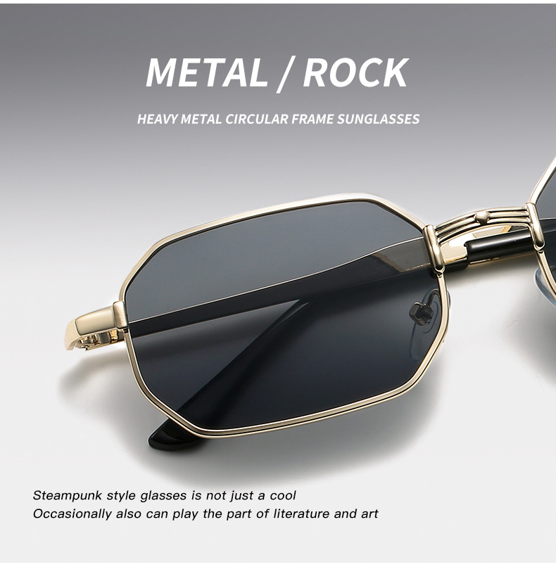 Moda Uomo stretto moda rettangolo donna metallo occhiali da sole di marca di lusso 2024 Classico Oculos Masculino lenti UV400_voghion.com
