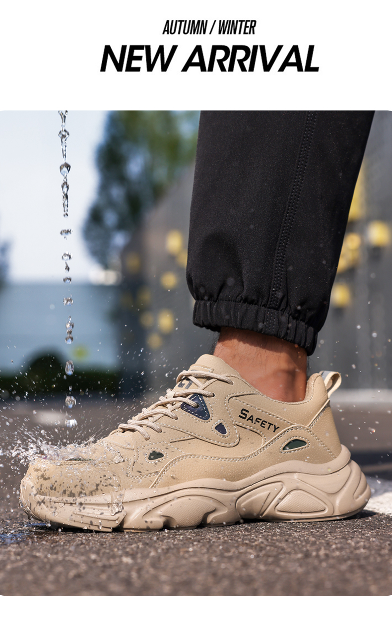 GUYISA Scarpe antinfortunistiche leggere, traspiranti e comode, con testa in acciaio antiurto_voghion.com
