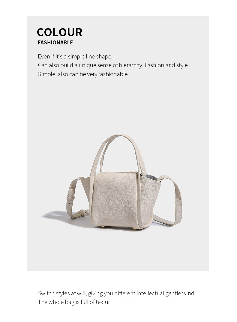 2024 Sommer Neue High-End-Textur Weiches Leder Gemüsekorb Einzigartige Handtasche, Umhängetasche mit einer Schulter_voghion.com