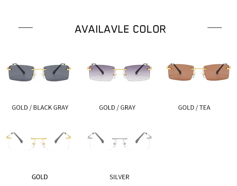 Leopard Frameless multiple styles Men Fashion Trend Street Shooting Sunglasses Women Personality business affairs Mirror_voghion.com