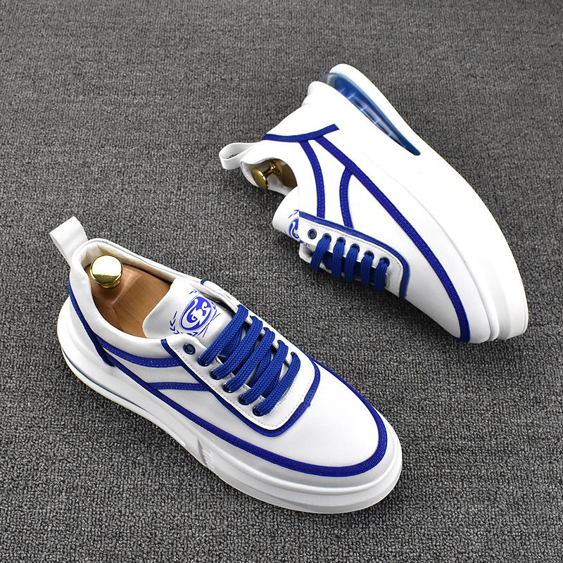 New Spring and Autumn Versatile Breathable Board Thick Sole Trendy Korean Low Top Men's Small White Shoes Increase in_voghion.com