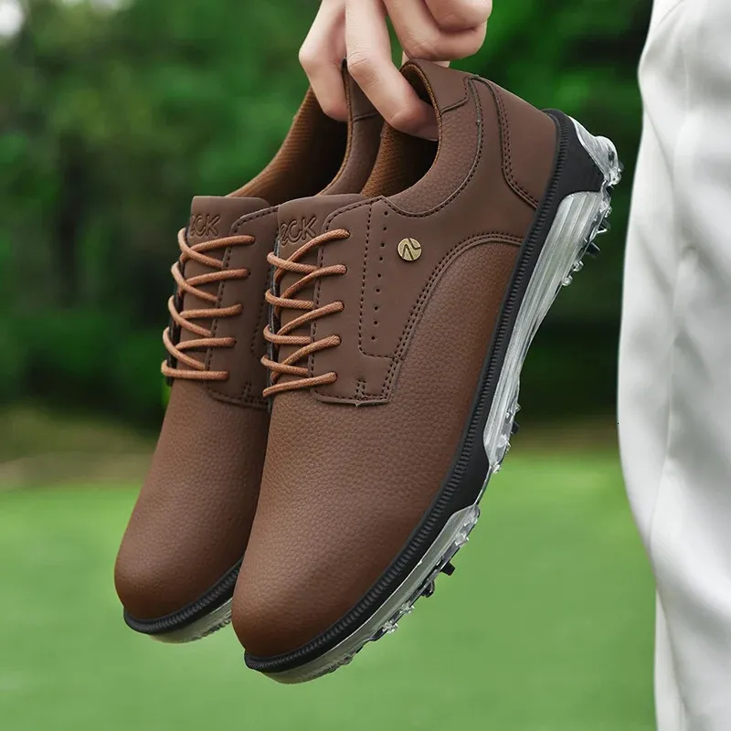Αδιάβροχα παπούτσια Golfer Sport Man Ankle Golf Sneaker Είδη παπουτσιών γκολφ Παπούτσια γκολφ Αντιολισθητικά άνετα παπούτσια για περπάτημα μαύρο 240_voghion.com