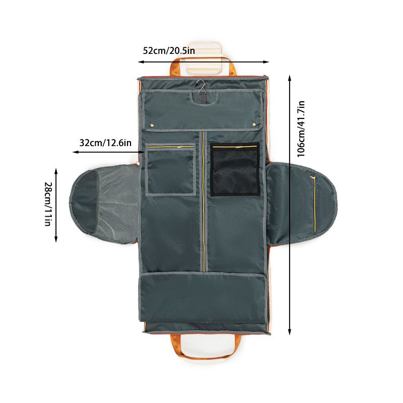 Reise-Kleidertasche, umwandelbare Kleidertasche, verschleißfest, faltbar, zum Aufhängen, kann quer über den Körper_voghion.com