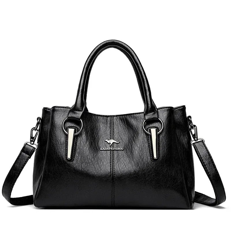 bag Burminsa Quilted Large Chain Shoulder For Women Designer Crossbody PU Leather Ladies Handbags Black White Fashion_voghion.com