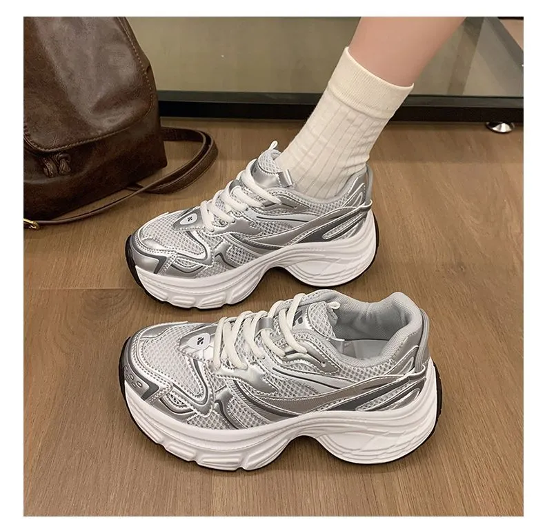 Designer For Women New Quality Running Shoes White Red Sier Breathable Outdoor Casual Trainers Sneakers 35-40_voghion.com