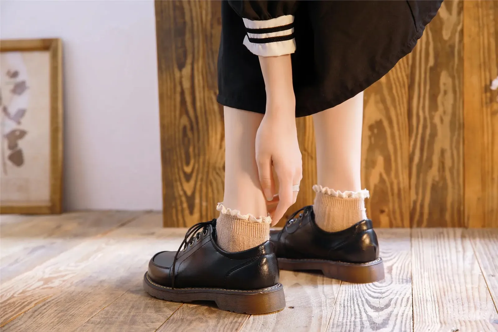 Women's Lace Up Platform Oxfords Flat Shoes Breathable Casual_voghion.com