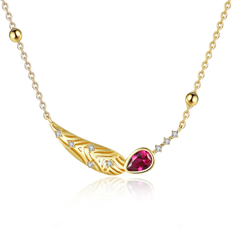 Designer Wings Aaa Zircon Necklace Minimalist Wedding Jewelry_voghion.com