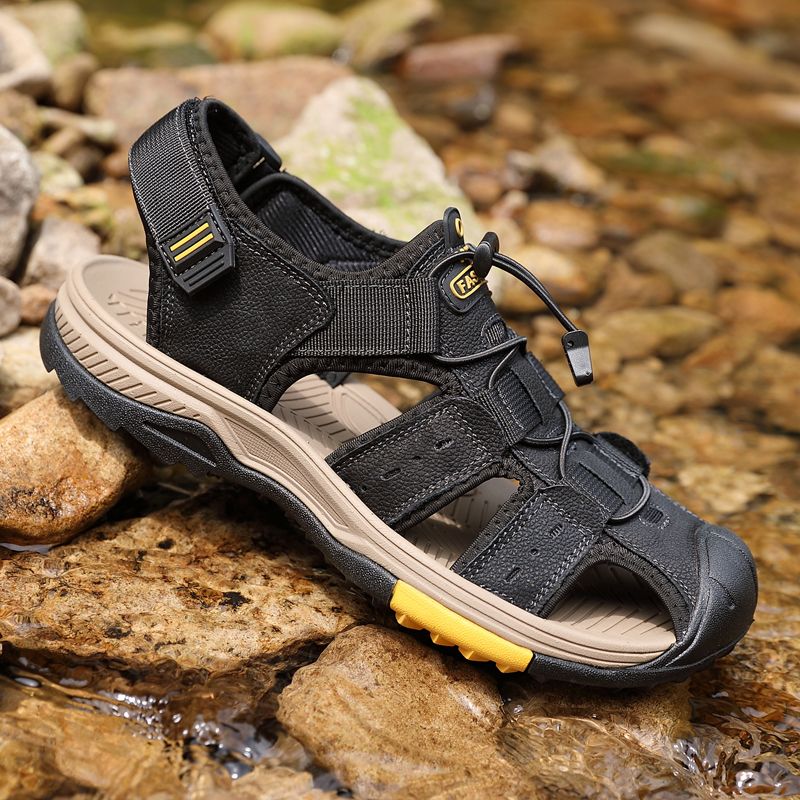 Cross-border plus-size men 2024 summer outdoor non-slip sandals men's new trend leisure beach shoes_voghion.com