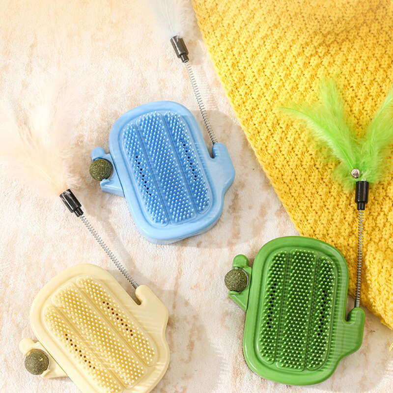 Three In One Table Corner With Mint Ball And Feather Cat Itch Remover_voghion.com
