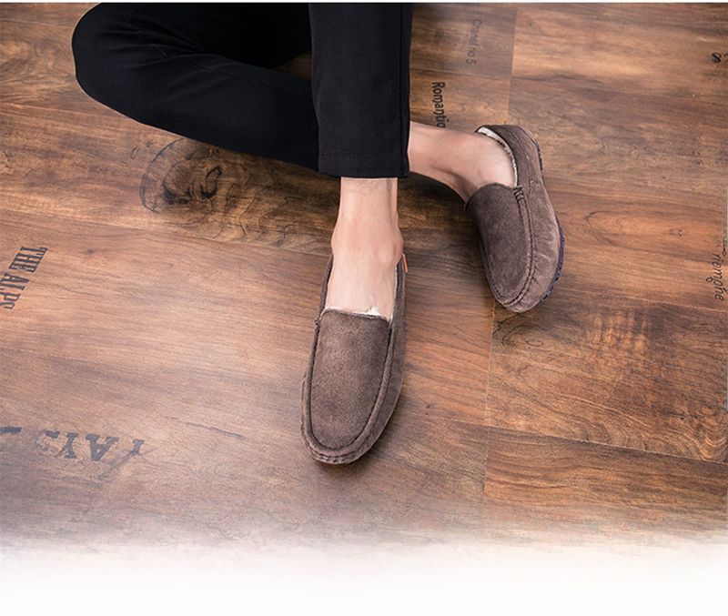 501-3 Wanter Männer Bean Cotton Driving Low-Top Mid-Mouth Flip-On waarm flaach Casual Liederschuhe mat Veet_voghion.com