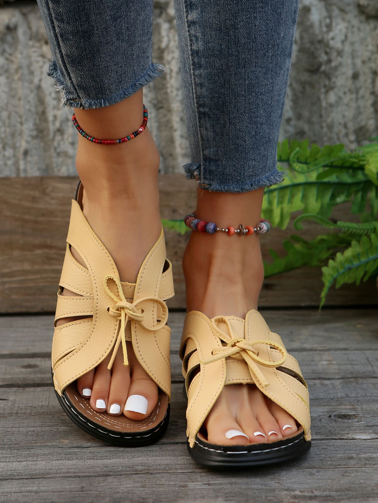 Sandales à talons bas pour femmes, pantoufles élégantes, chaussures à talons, tendance, nouvelle collection été 2024_voghion.com