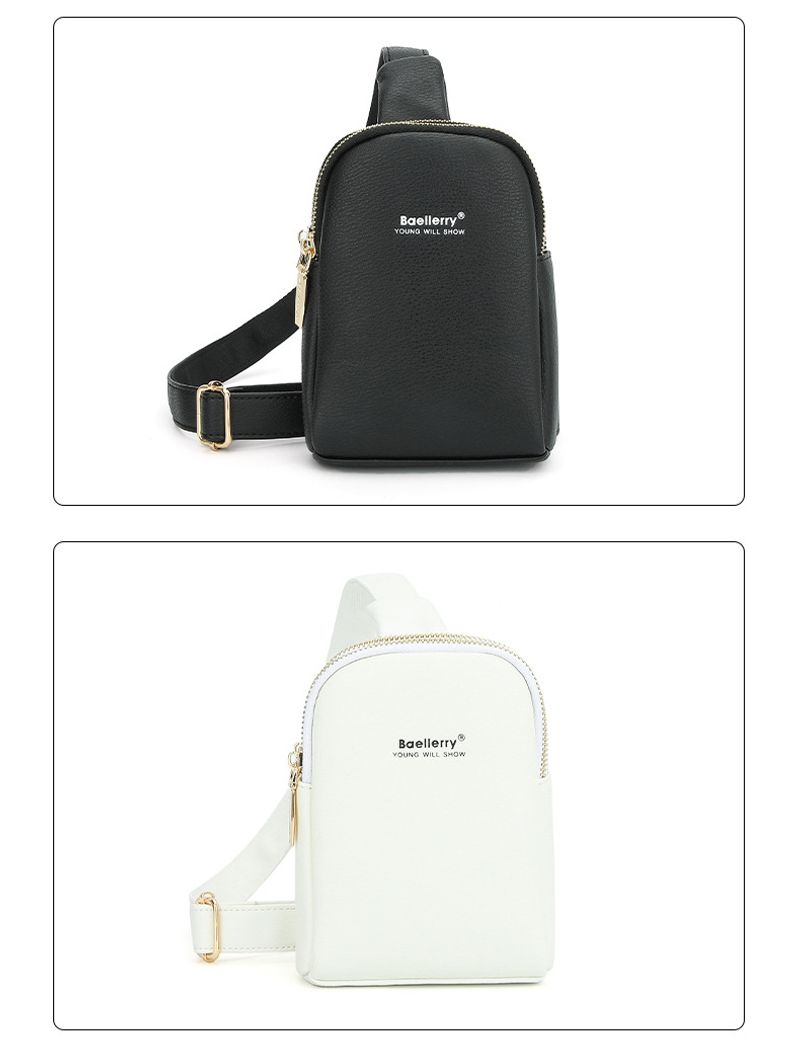 Baellerry nouveau sac messager à double fermeture éclair pour femme de style coréen, sac de téléphone portable simple et polyvalent, vente en gros_voghion.com