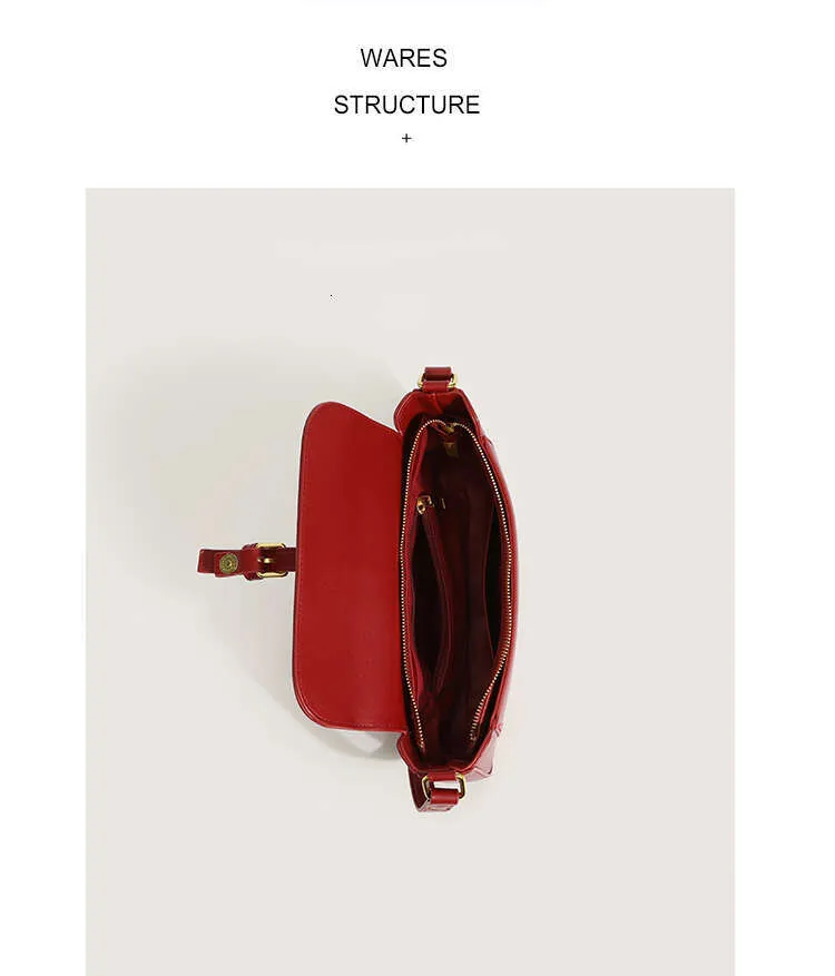 Rote Leder Schulter Mode Handtaschen Für Frauen 2024 Designer Kleine Weibliche Taschen Damen Geldbörse_voghion.com