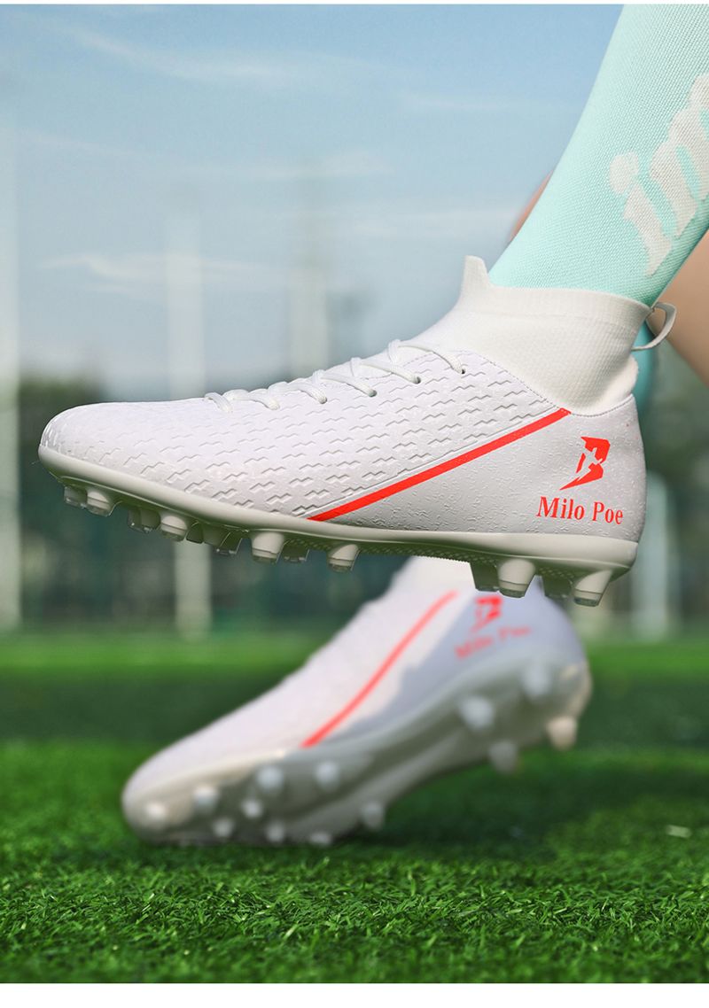 Fußballstollen Outdoor Herren Fußball Anti-Rutsch-Verschleißfeste Trainingsschuhe Lange Spikes Knöchelspiel-Turnschuhe Futsal_voghion.com
