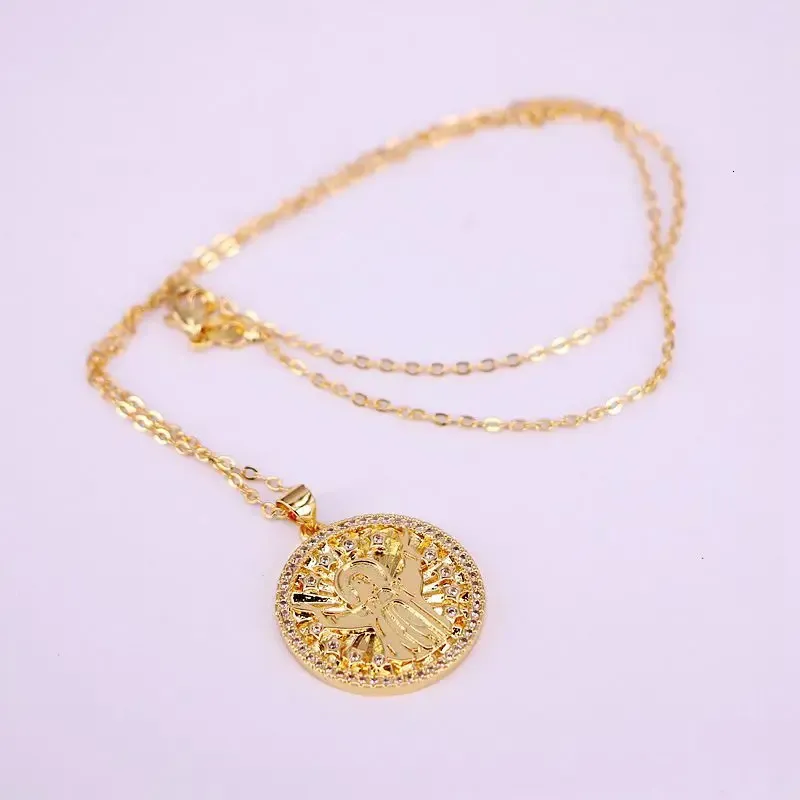 Collier pendentif religieux vierge marie jésus pour femme et homme_voghion.com