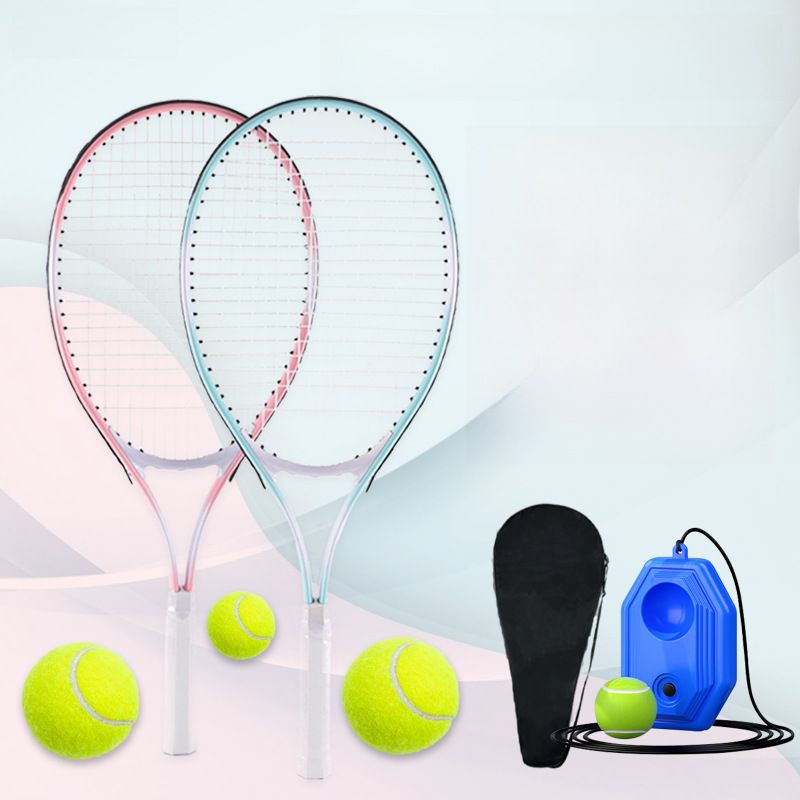 Conjunto de treinamento de raquete de tênis ultraleve para iniciantes_voghion.com