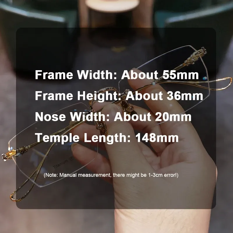 Mode kantløse læsebriller Anti blåt lys blokerende stel Kvinder Mænd Ultralight Business Presbyopia Eyeglasses 0 1.0_voghion.com