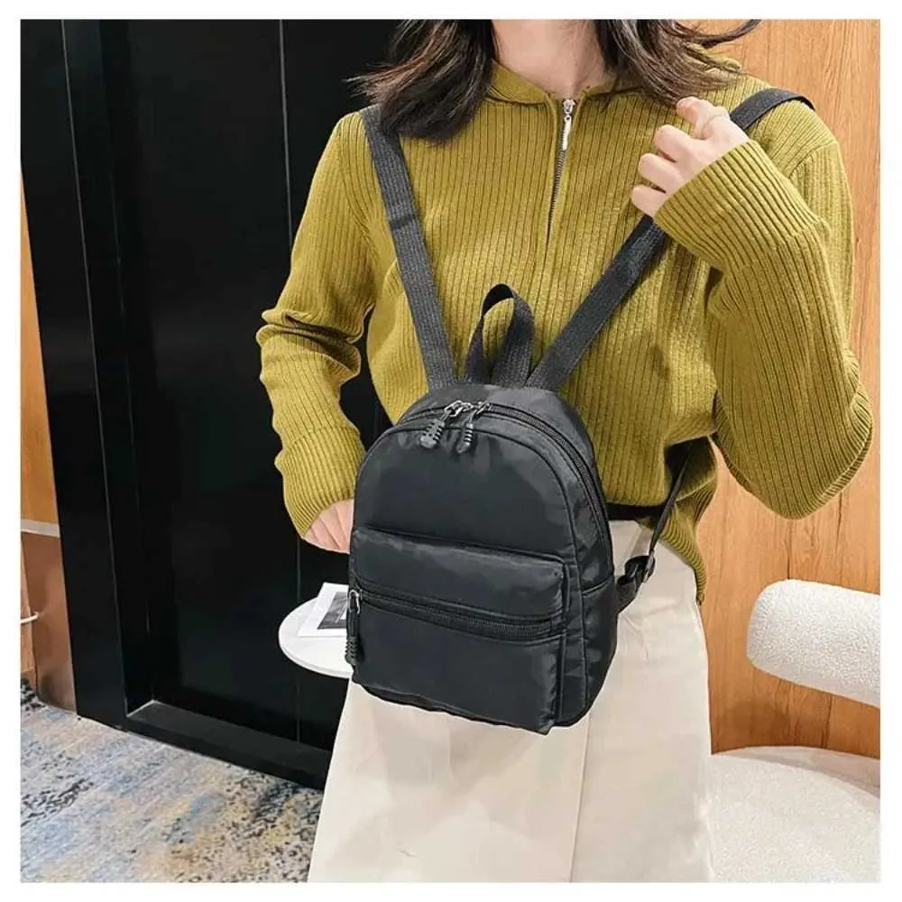 1ks mini dámské batohy trendy nylonová dámská taška malé školní tašky bílý batoh pro dospívající dívky módní ležérní_voghion.com