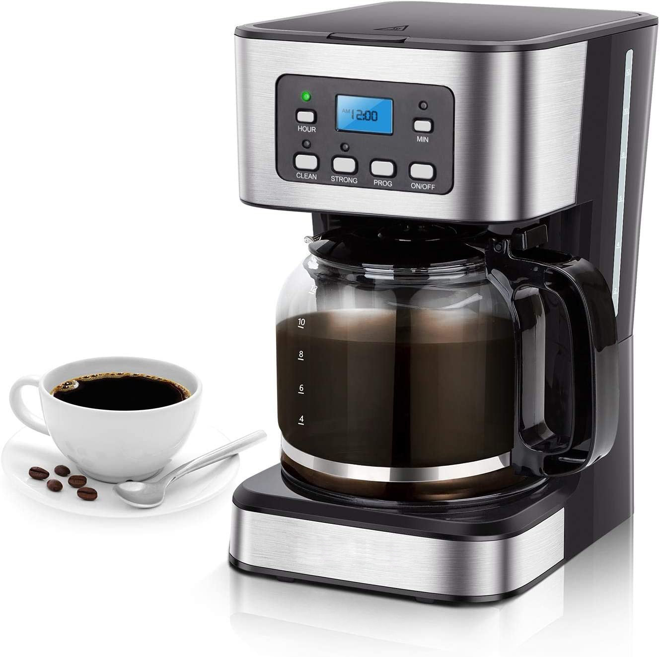 Máquina de café por gotejamento americana europeia de 1,5 L, reserva de 24 horas, função de isolamento, 950 W_voghion.com