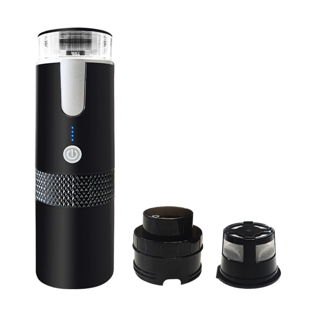 Tragbare kabellose elektrische Kaffeemaschine, eingebauter Akku, wiederaufladbar, für den Außenbereich, Reisen, Auto, Zuhause, vollautomatische Kaffeemaschine_voghion.com