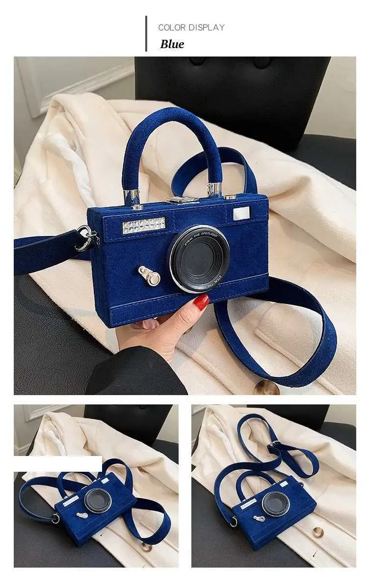 Bolsa tiracolo feminina forma câmera clutch moda personalizada_voghion.com