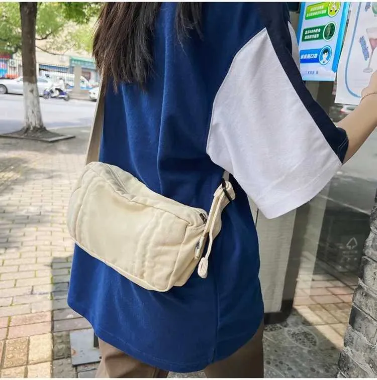 Weibliche 90er Jahre Y2K Canvas Textil Mini Square Umhängetasche für Telefon 2024 stilvolle kleine Größe Stoff Tasche Seite SG Beutel_voghion.com
