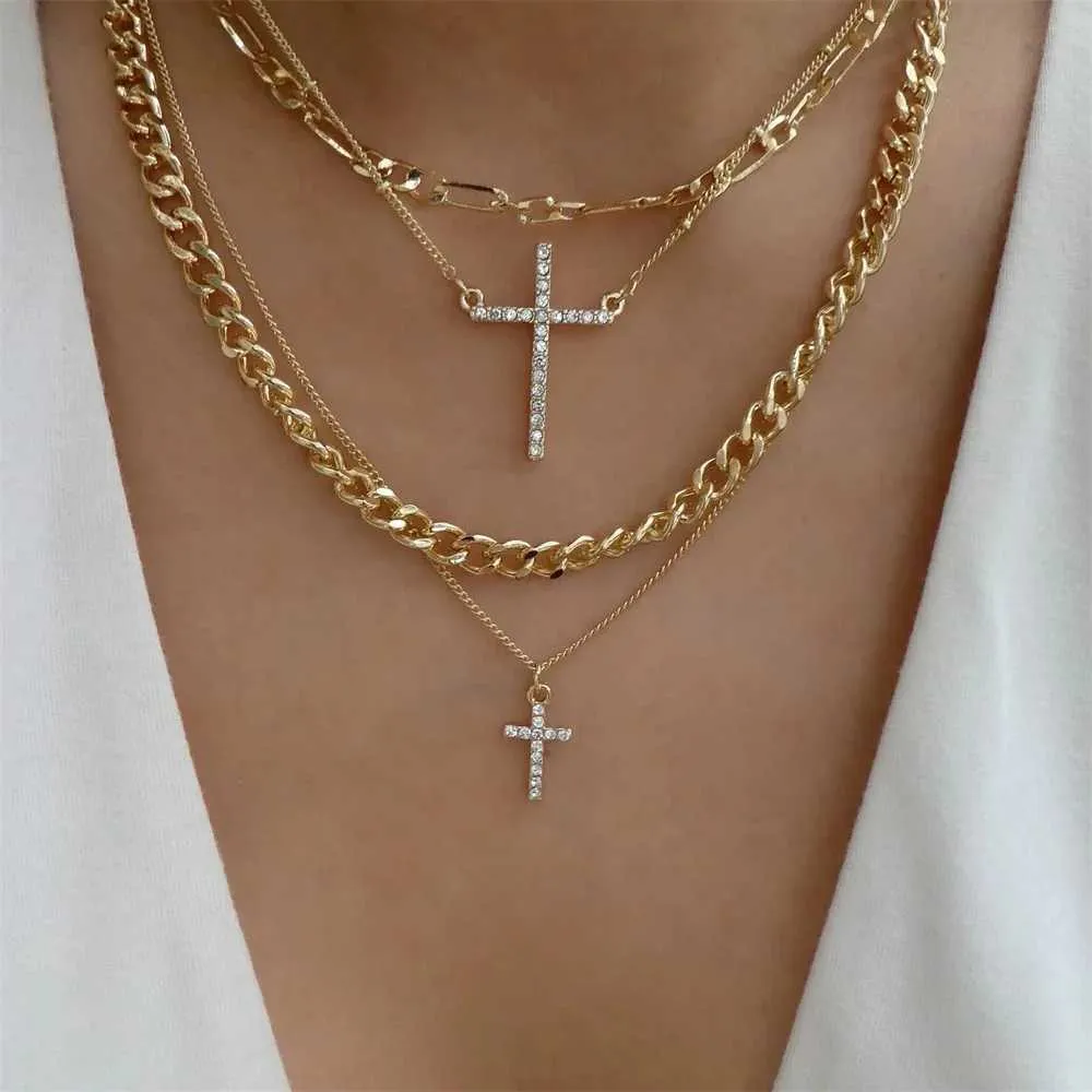 Colliers pendentifs Bls miroir en or en forme de cœur adapté aux femmes à la mode collier pendentif multicouche ensemble de bijoux_voghion.com