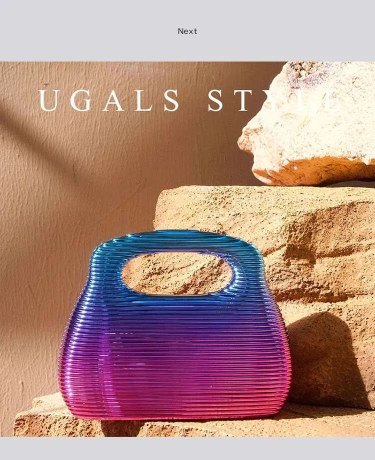 Borsa a tracolla da donna con motivo a onde a righe quadrate, in acrilico, da sera, per feste di nozze_voghion.com