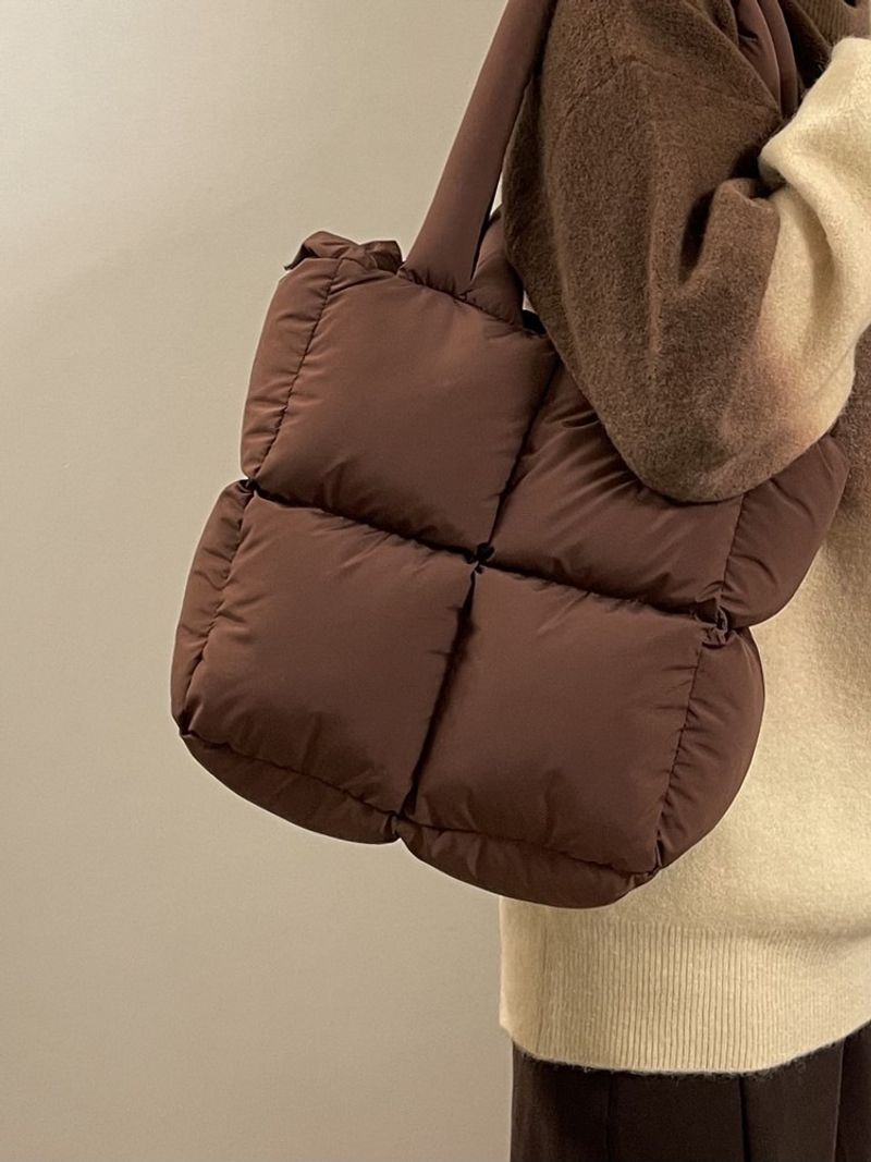 Designer Puffy Umhängetasche Damen Gesteppte Space Baumwolle Daunenfeder Gepolsterte Handtasche mit großer Kapazität_voghion.com