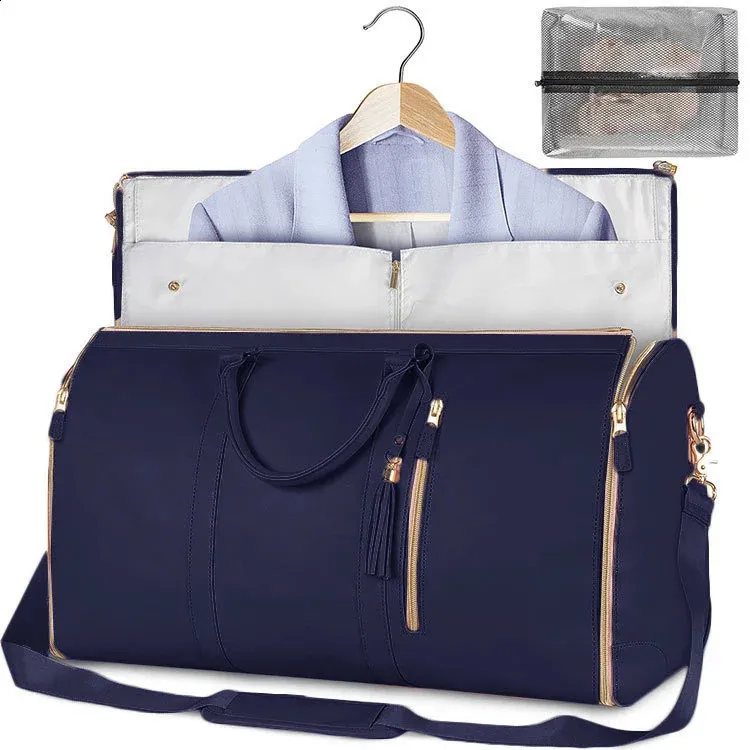 Benotzerdefinéiert Buschtawen Moud Fraen PU Lieder Rees Duffel Grouss Kapazitéit Klappbar Kostüm Kleedertasch Geschäftsrees Lage Taschen_voghion.com