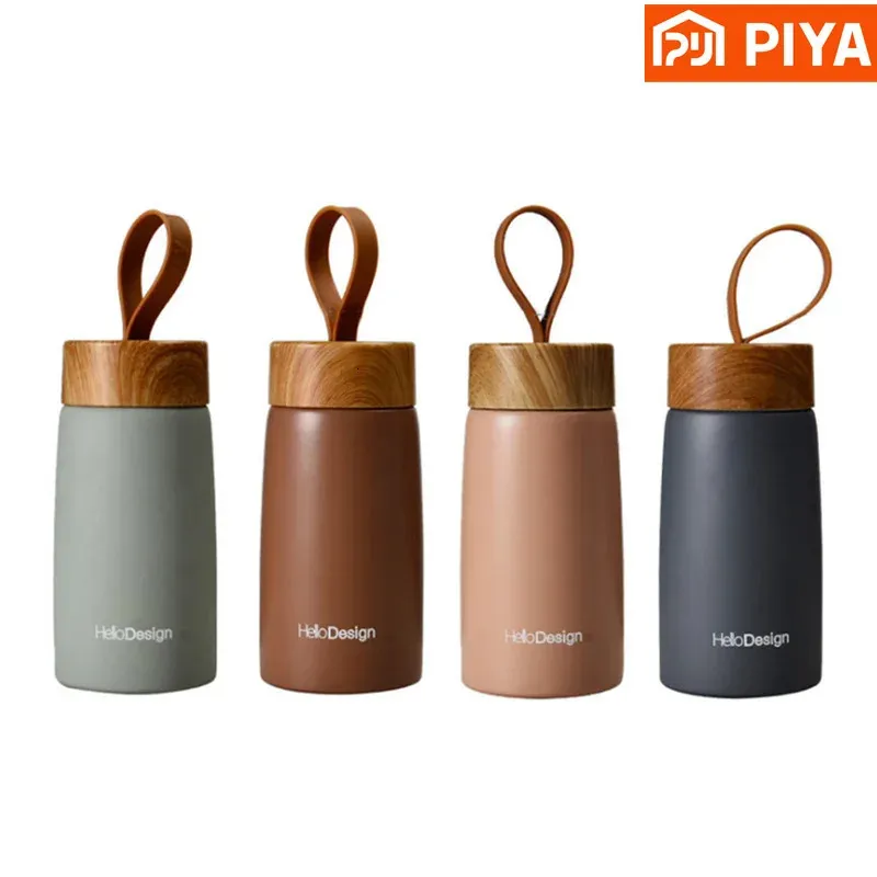 Bouteille isotherme en bois - 280 ml | Double paroi | Thermos d'extérieur_voghion.com