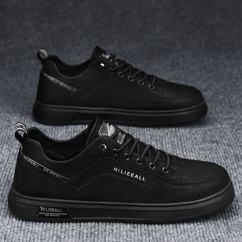 Men's 2024 new breathable Korean version white trendy fashionable versatile men's sports and leisure board shoes_voghion.com